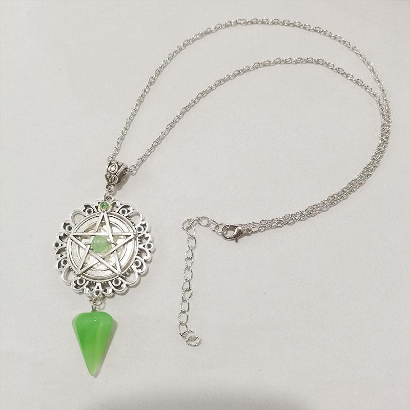 

Белое фиолетовое или зеленое ожерелье ведьмы языческой ведьмы Ожерелье Викки зелёный