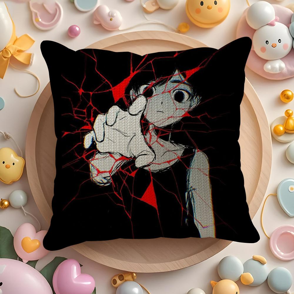 Game Anime O-Omori Pillow Case Pattern Printed Pillowcase For Living Room Sofa Cushion Cover & Bedroom Decor