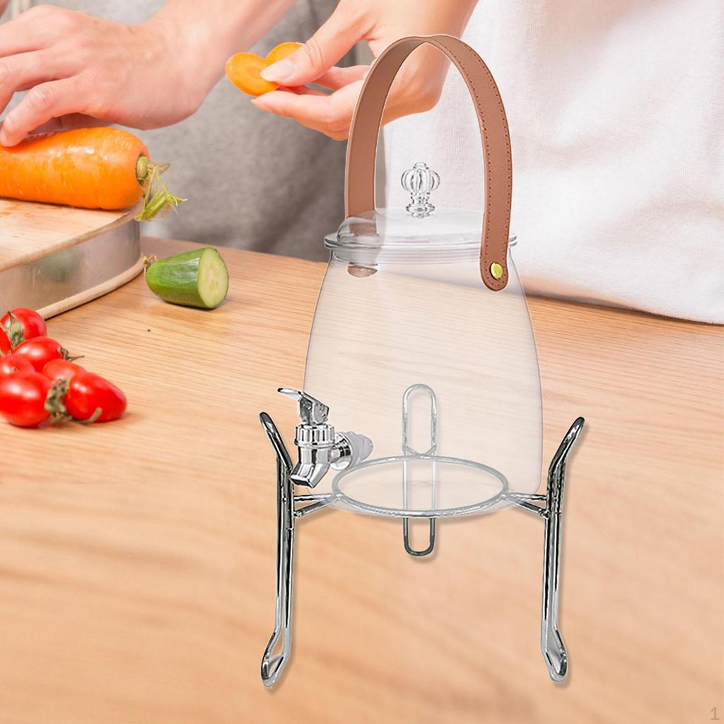 Getränke Dispenser Eimer mit Wasserhahn Stehen Klar Kalten Wasserkocher Saft Jar für