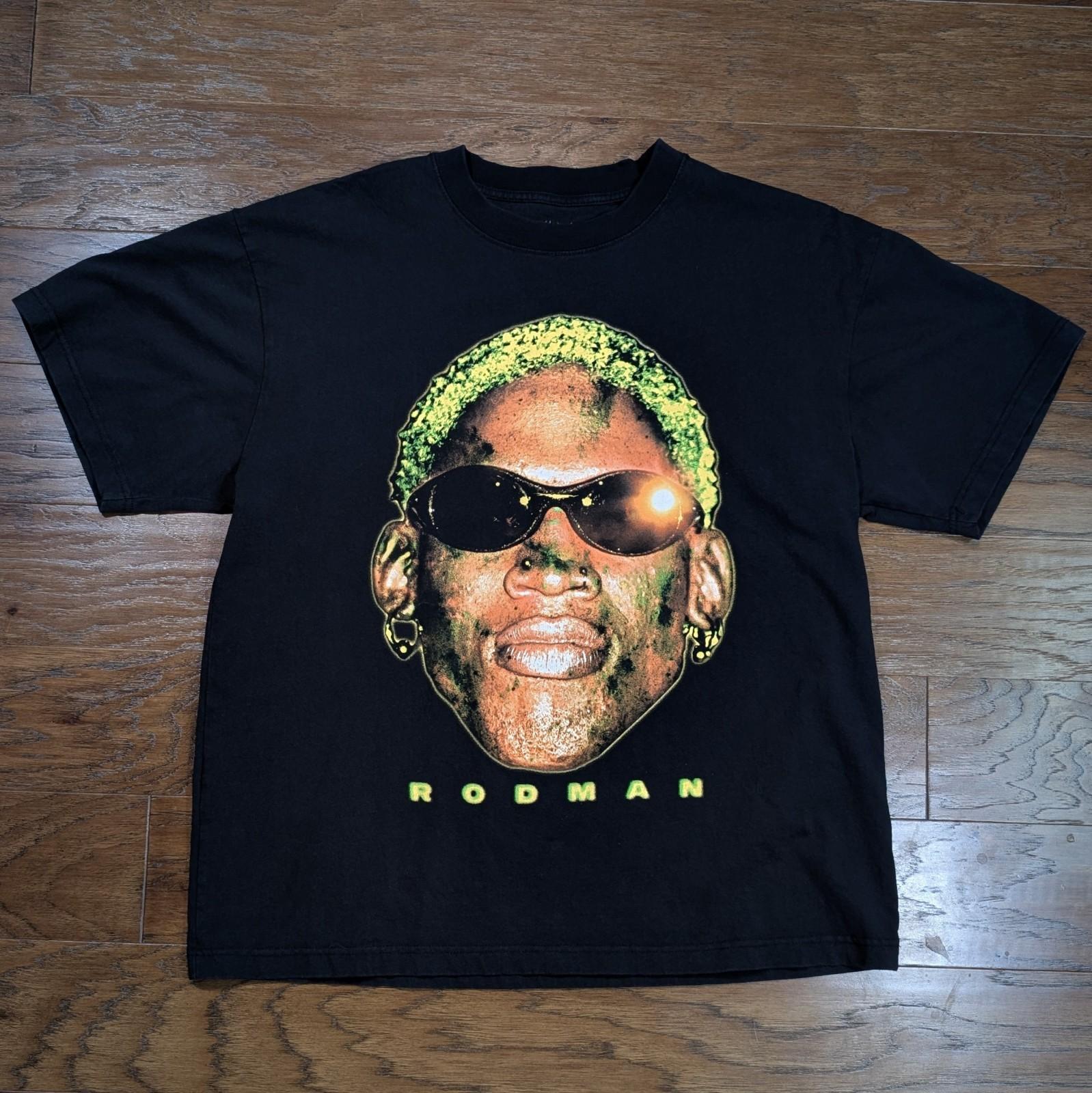 Dennis Rodman Mens Large Graphic Double Sided Tshirt Worm World Official XXXL