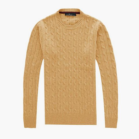 Pánský svetr Menjie Slim Fit s copánkovým vzorem, kulatým výstřihem, jednobarevný, s dlouhým rukávem, jarní/podzimní styl.