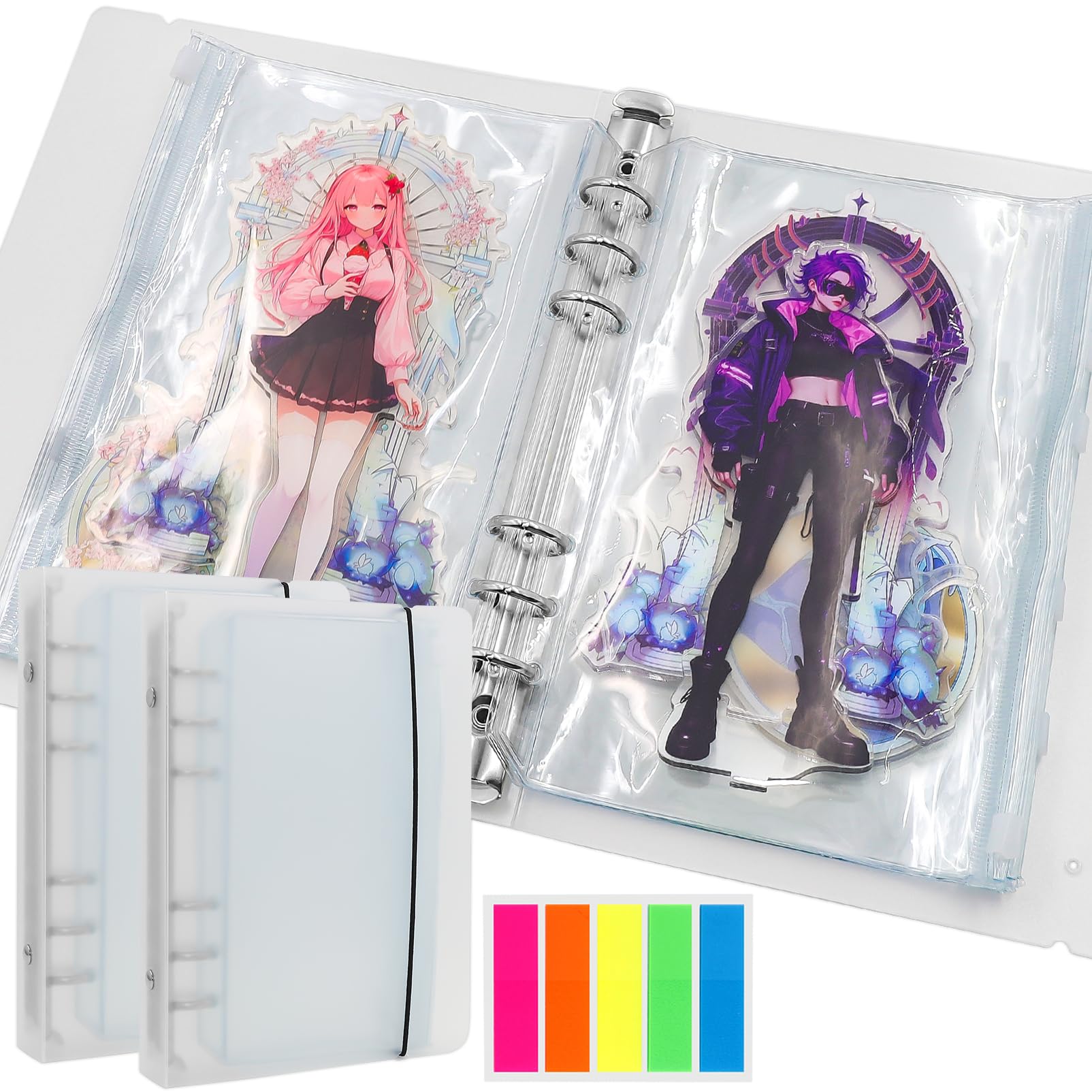 

Acrylic Stand Storage Acrylic Stand Dedicated File Included Holds up to 20 Acrylic Drop Hobby Storage Portable Sticky Notes L Holder, (2 Files) –