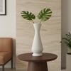 Gourd Shaped Vase Nordic type Tall Ribbed Vase Holds Floral Water Holder Container for Living Room, Office, Entryway