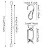 30 Inch Boxing Punching Bag Chain Stainless Steel Silver Sandbag Chain Heavy Duty with 2 Carabiners Hoisting Link Outdoor