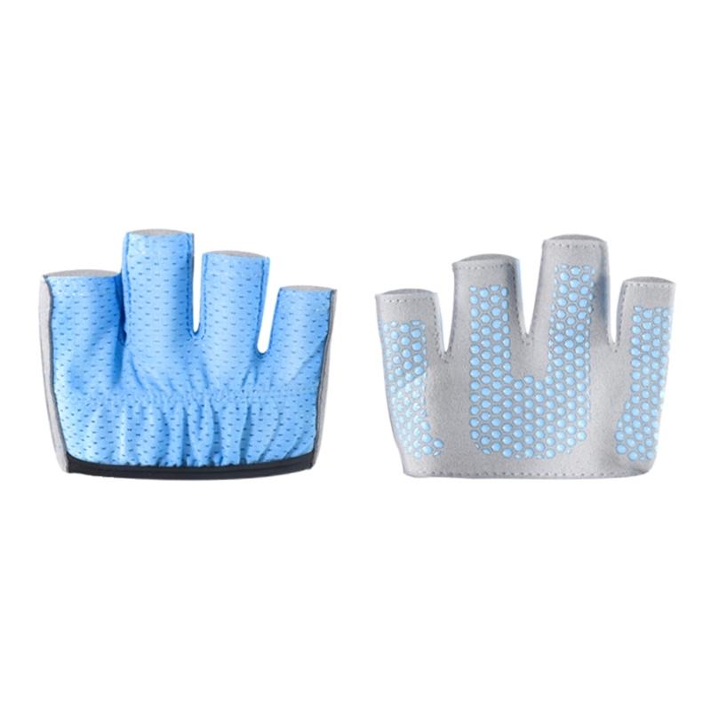 Women Fitness Gloves Four Finger Yoga Grip Gloves Half Finger Pilates Gloves for Gym Weightlifting Hanging Cycling Yoga