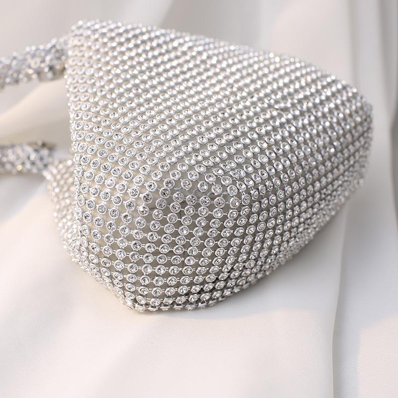 Dinner bag handmade rhinestone mine evening bag hand-held banquet bag women's handbag small