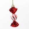 6Pcs/Box Christmas Hanging Candy Ornament with Lanyard Unbreakable Reusable Electroplating Holiday Decoration Xmas Tree Small Sweet Pendant