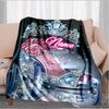 1PC Custom Name Royal Glamour Shoe outdooor Flannel blankets Throw Blanket All-Season Throw Gift Bedspread for Couch, Bed, Camping Holiday Birthday gi