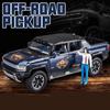 1:24 Hummer EV Pickup Alloy New Energy Car Model Cast Metal Off-road Vehicle Car Model Simulation Sound and Light Children's Gift Convertible Pickup