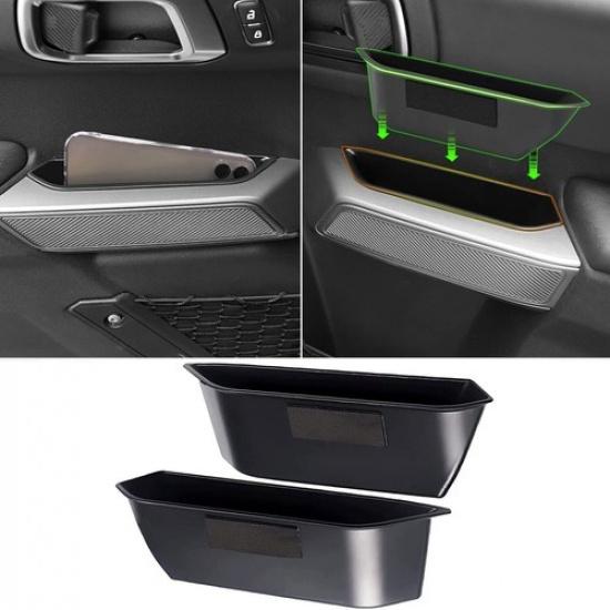 -2024 Ford Bronco Door Handle Storage Box 2pc Organizer Tray Car Accessories