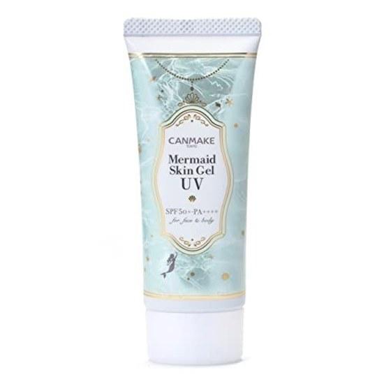 Canmake Mermaid Skin Gel UV C01 CICA Mint Sunscreen SPF50+ PA++++ Washable Cleanser Body 1 Piece (x 1)