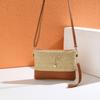 Exquisite Braided Straw Crossbody Bag For Vacati/Travel, Bow Women's Shoulder Bag With Strap, Lady Clutch Handbags And Purses