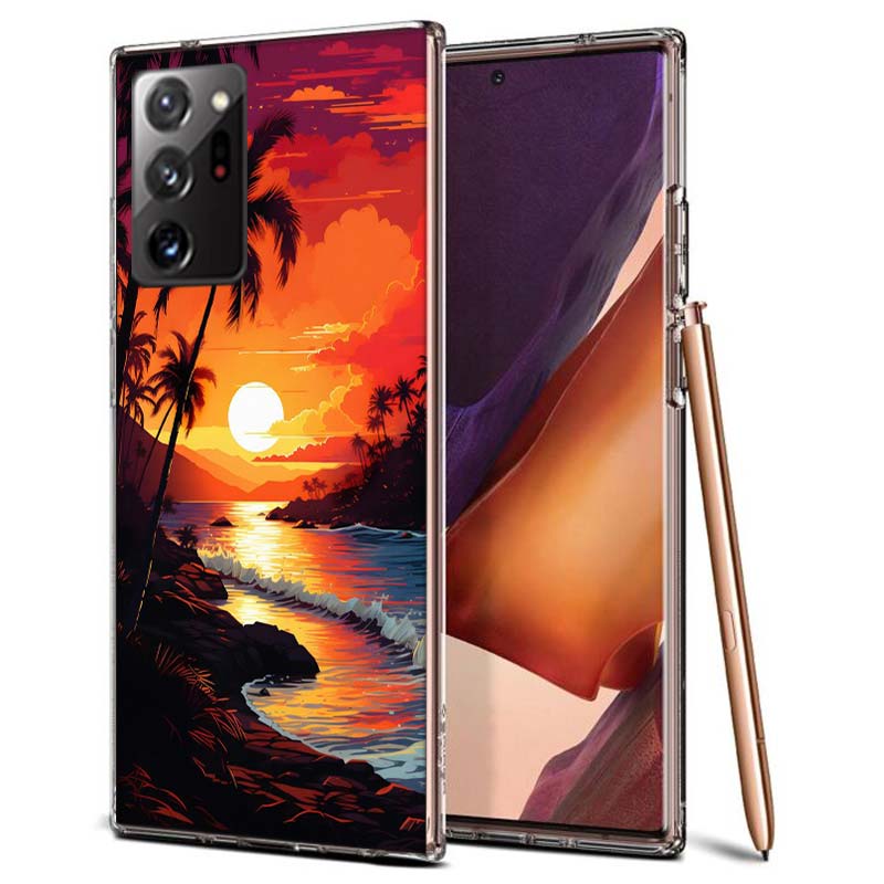 Beautiful Seaside Coconut Trees Phone Case for Samsung A55 A35 A25 A15 A07 A05S A16 A17 A26 A36 A37 A56 A57 Galaxy Note 20 10 A5