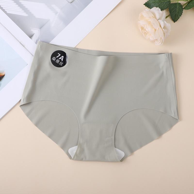 Women's Seamless Mid-Waist Yoga Panties - Ice Silk, Breathable, Quick-Drying, Antibacterial