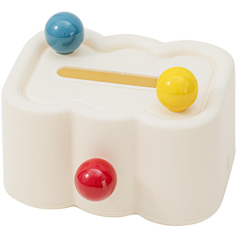 Cream-colored Tissue Box, Tissue Box, Household Wall-mounted Dining Table Storage Box