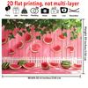 2D Watermelon Party Wall Decor, Pink Watermelon Banner for Summer Picnic Decoration