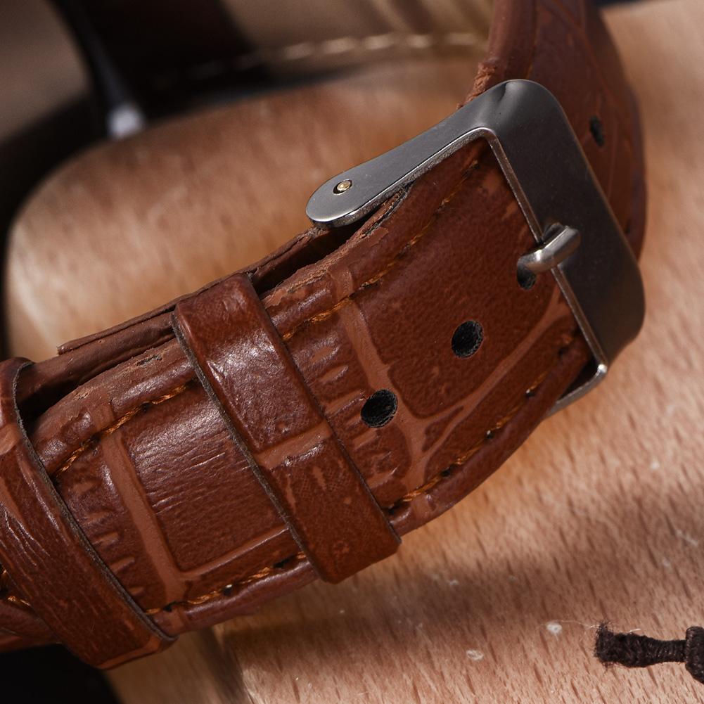 Modische Herren Damen Armbanduhr Analog PU Band Armbanduhr(Braun)