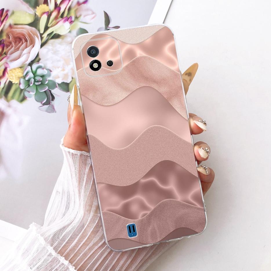 For Realme C11 2021 Case RMX3231 Colorful Flowers Painted Cover Soft Silicone Phone Case For Realme C20 C 11 RealmeC11 2021 Bags