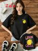 Loose Lemon Y2k Limon Cello Printed Unisexs Tshirt Egirl Korean Fashion Summer Casual Short Sleeved Tees Tops Unisex Clothing