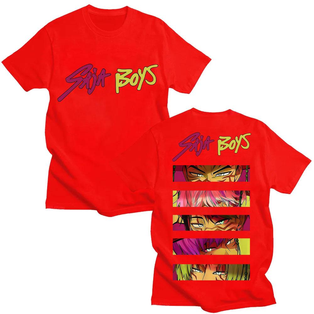 Anime Kpop Demon Hunters Saja Boy T Shirt Vintage Fashion Manga T Shirts Men Women Oversized Cozy Cotton Tee Shirts Streetwear