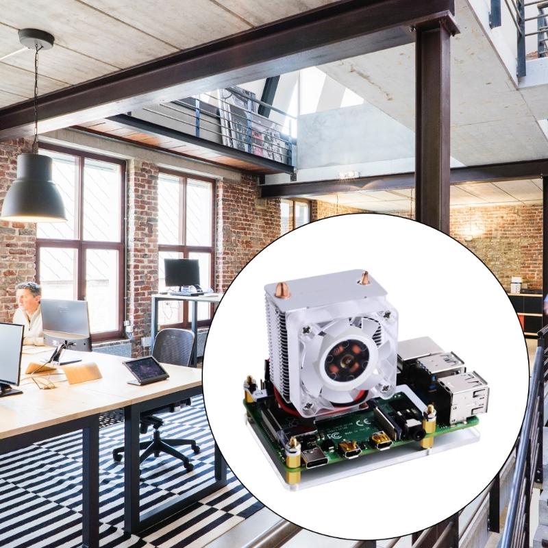 ICE Tower CPU Cooling Fan Super heat issipation 7 Colours Light Bracket for  4B / 3B / 3B+