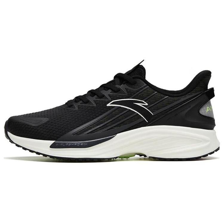 Anta A Grip Pro Comfortable Fabric Cushioning Slip Resistant Abrasion Resistant Low top Running Shoes Men's Black 112325585-2