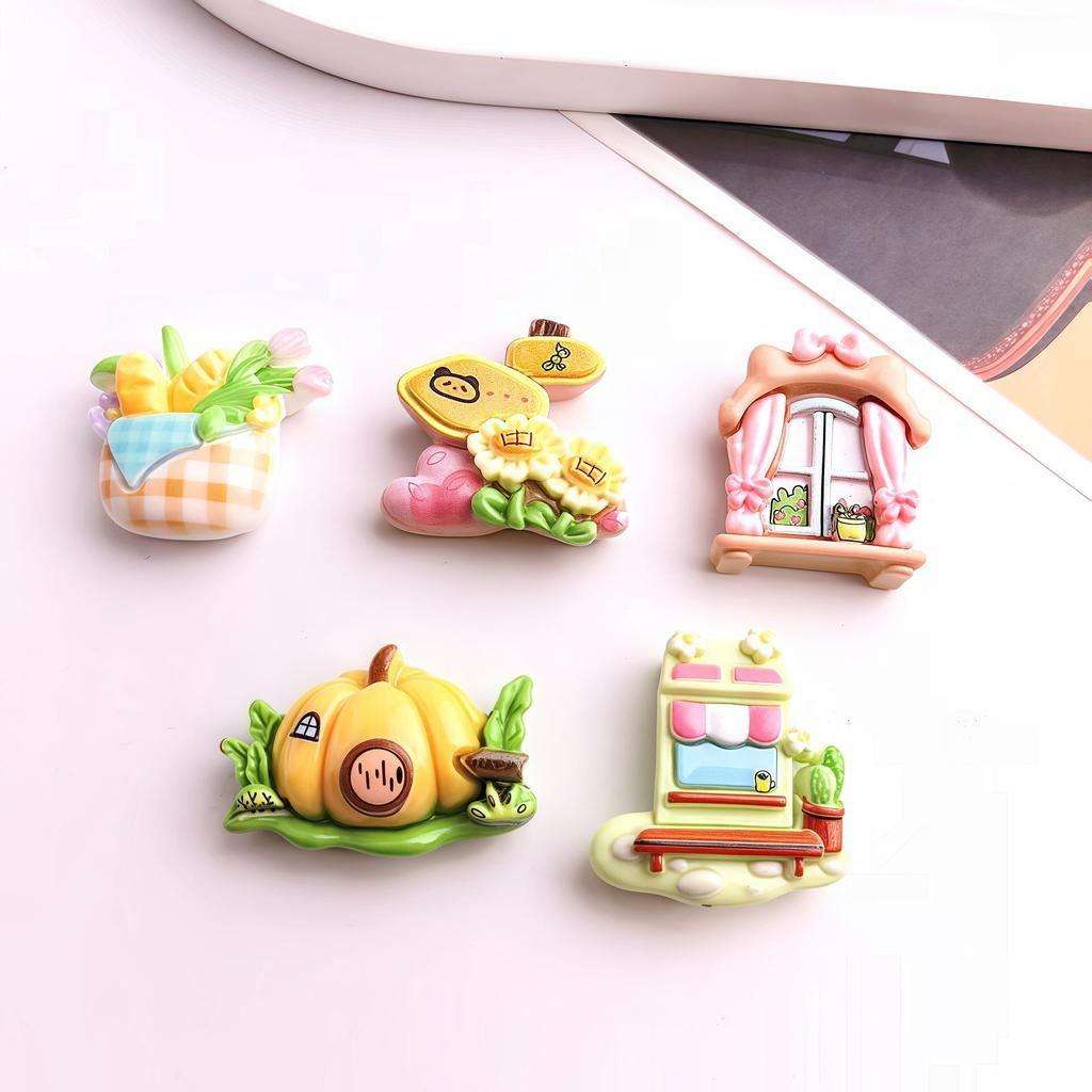Resin Food Toy Bread DIY Hairpin & Dollhouse Ornaments Perler Beads Keychain Accessories