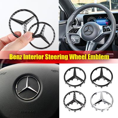 1PC 52/58mm Car Steering Wheel Center Emblem Sticker for Mercedes Benz AMG W212 W213 W177 CLE GLA W222 GLC GLB W203 W210 W220