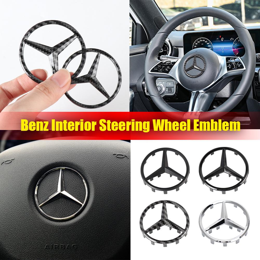 1 Stück 52/58mm Auto Lenkrad Mittel-Emblem Aufkleber für Mercedes Benz AMG W212 W213 W177 CLE GLA W222 GLC GLB W203 W210 W220