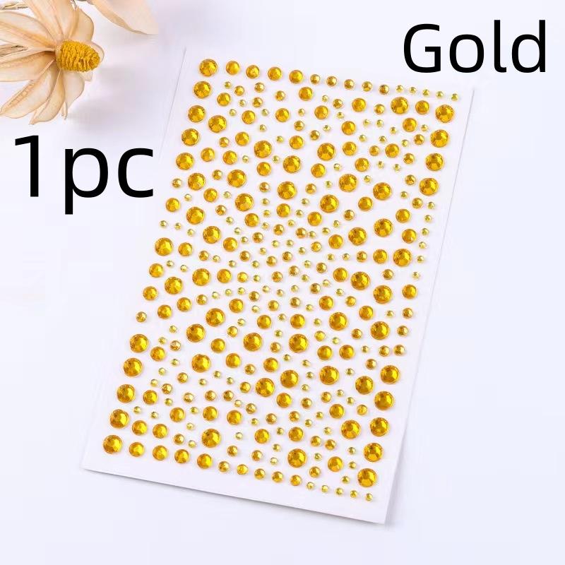 Makeup Diamond Stickers Colorful Sparkling 3D Jewelry Pearls Sticker Eye Face Gem Decor DIY Makeup Decoration for Music Festival