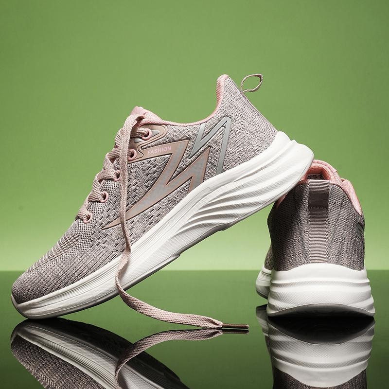 

Mens Running Shoes Outdoor Sports Casual Jogging Gym Walking Shoes Travel Shoes Mesh Comfortable New Couple Sneakers Shoes 36 рожевий
