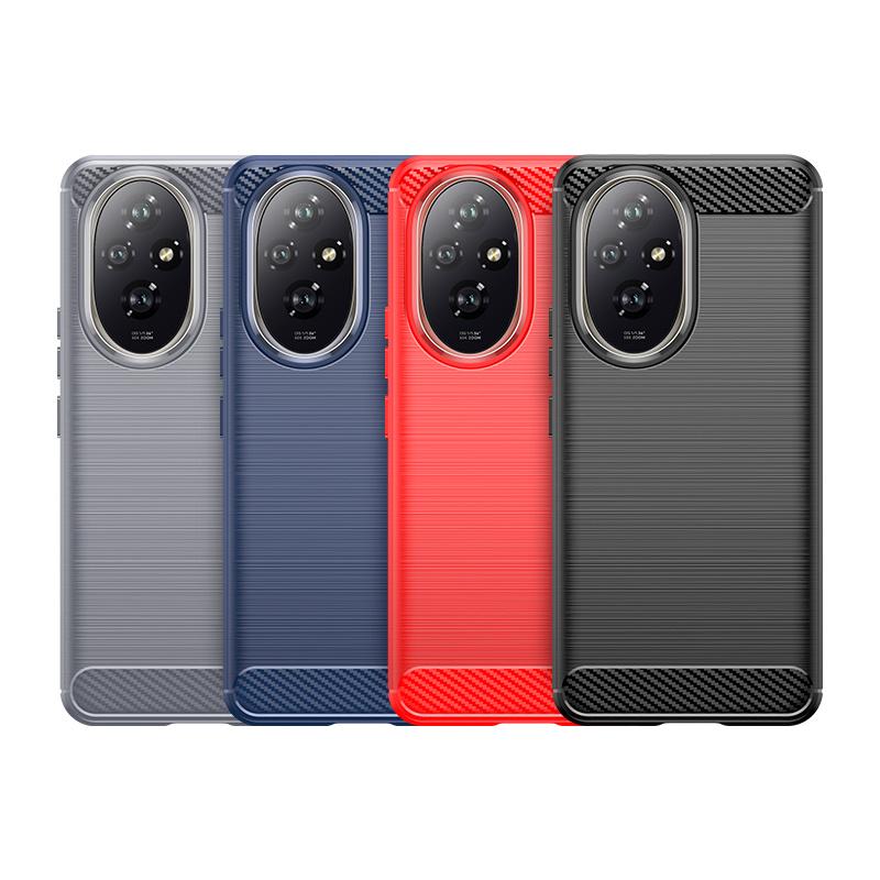 Pro Huawei Honor 200 Pouzdro Kryt Honor 200 Capas Nový Nárazuvzdorný Pancéřovaný Zadní Kryt Telefonu Měkký TPU Karbonové Vlákno Pro Kryt Honor 200