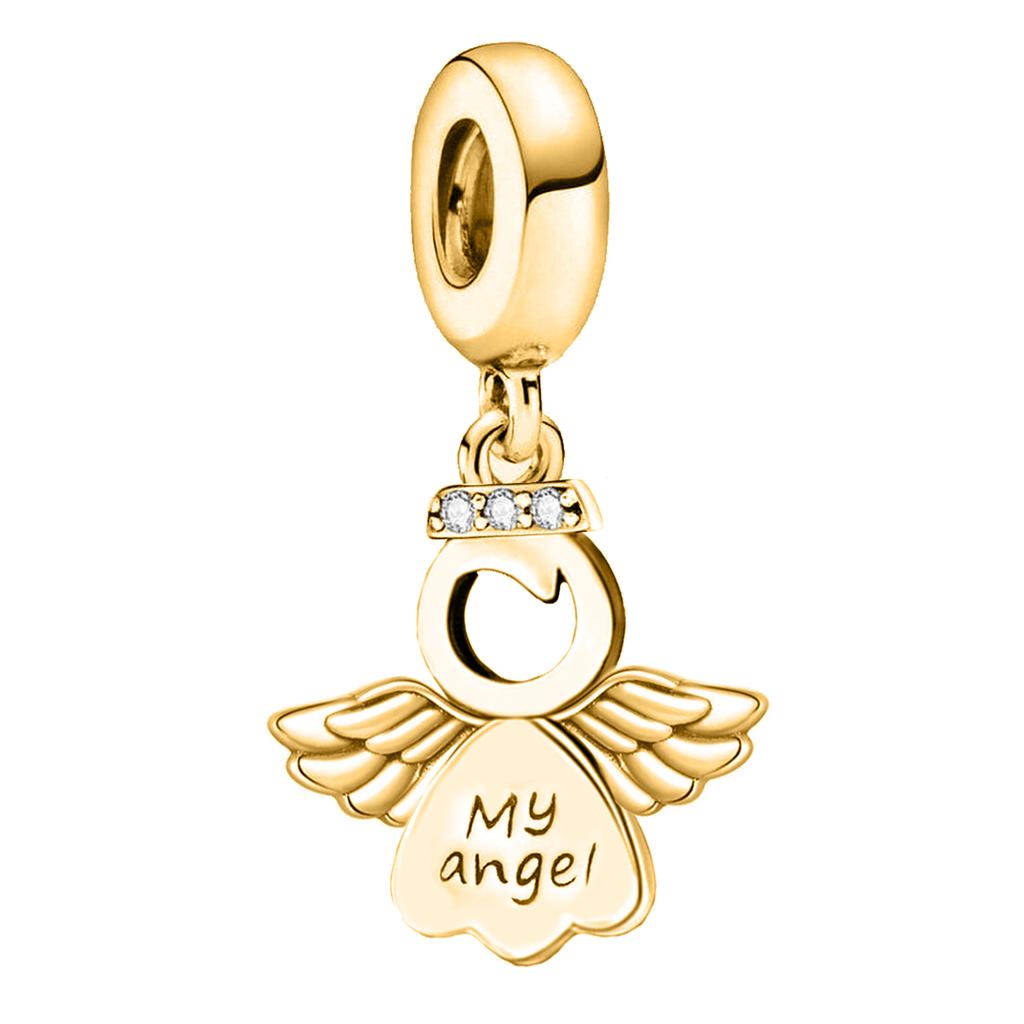 925 Silver Plated Cute Love Heart Firefly Golden Series Charms Bead For DIY Bracelet Necklace Making High Quality Jewelry Gift