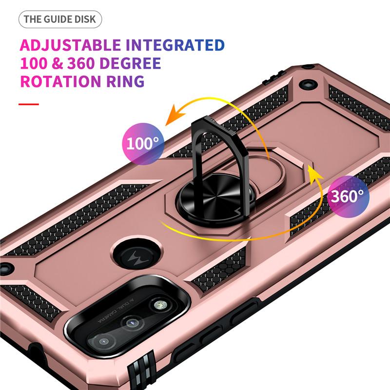 Für Motorola Moto G Pure Fall Luxus Rüstung Magnetische Ring Telefon Fall Für Moto G Pure Stand Halter Zurück Abdeckung