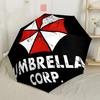 Umbrella Corporation Emblem Compact Travel Automatic Umbrella Compact 8-Rib Design Compact Design for Outdoor Daily Use Outdoor Accessory