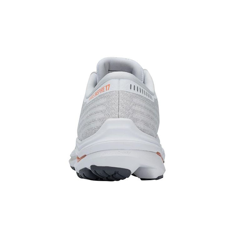 Mizuno Wave Inspire 17 Waveknit White Papaya Women Sneakers Cloud J1GD211333