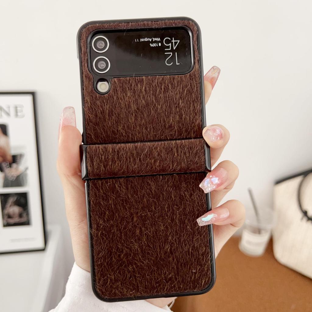 Samsung Z Flip 3/4/5/6/7 Mink Plush Three-Section Case