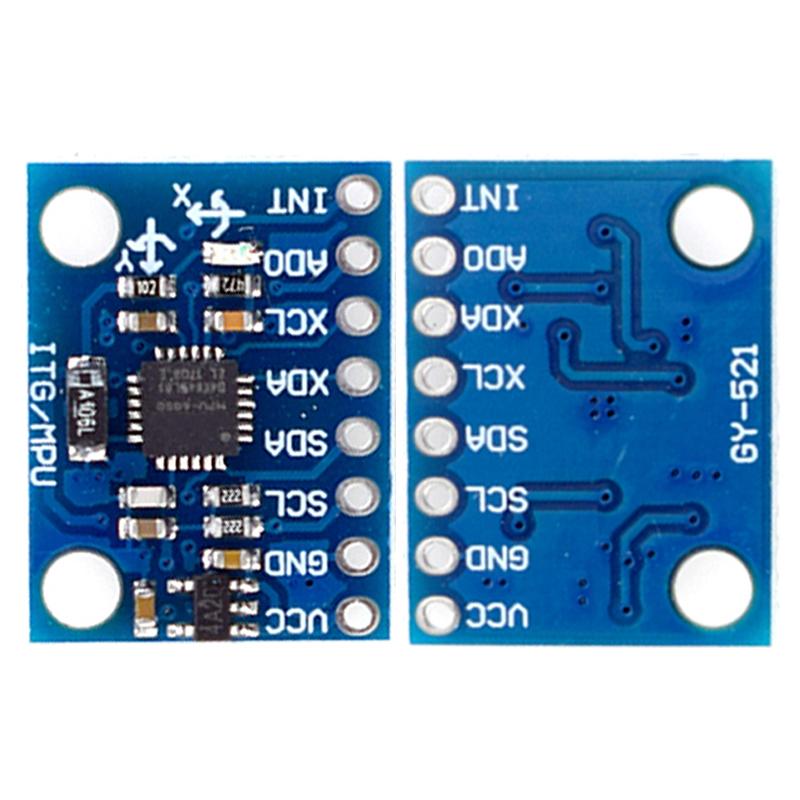 1Set IIC I2C GY-521 MPU-6050 MPU6050 3 Axis Analog Gyroscope Sensors + Accelerometer Module For Arduino With Pins 3-5V DC