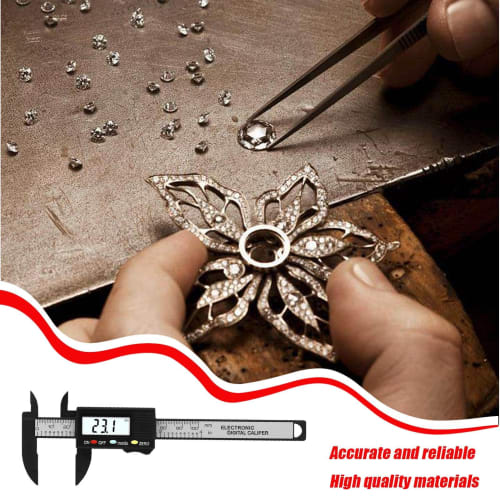 Lesunty Small Digital Caliper, 0-100mm Electronic Ruler with Screen, 0-100mm Electronic Ruler with Screen, Electronic Caliper, Jewelry Caliper Angle R