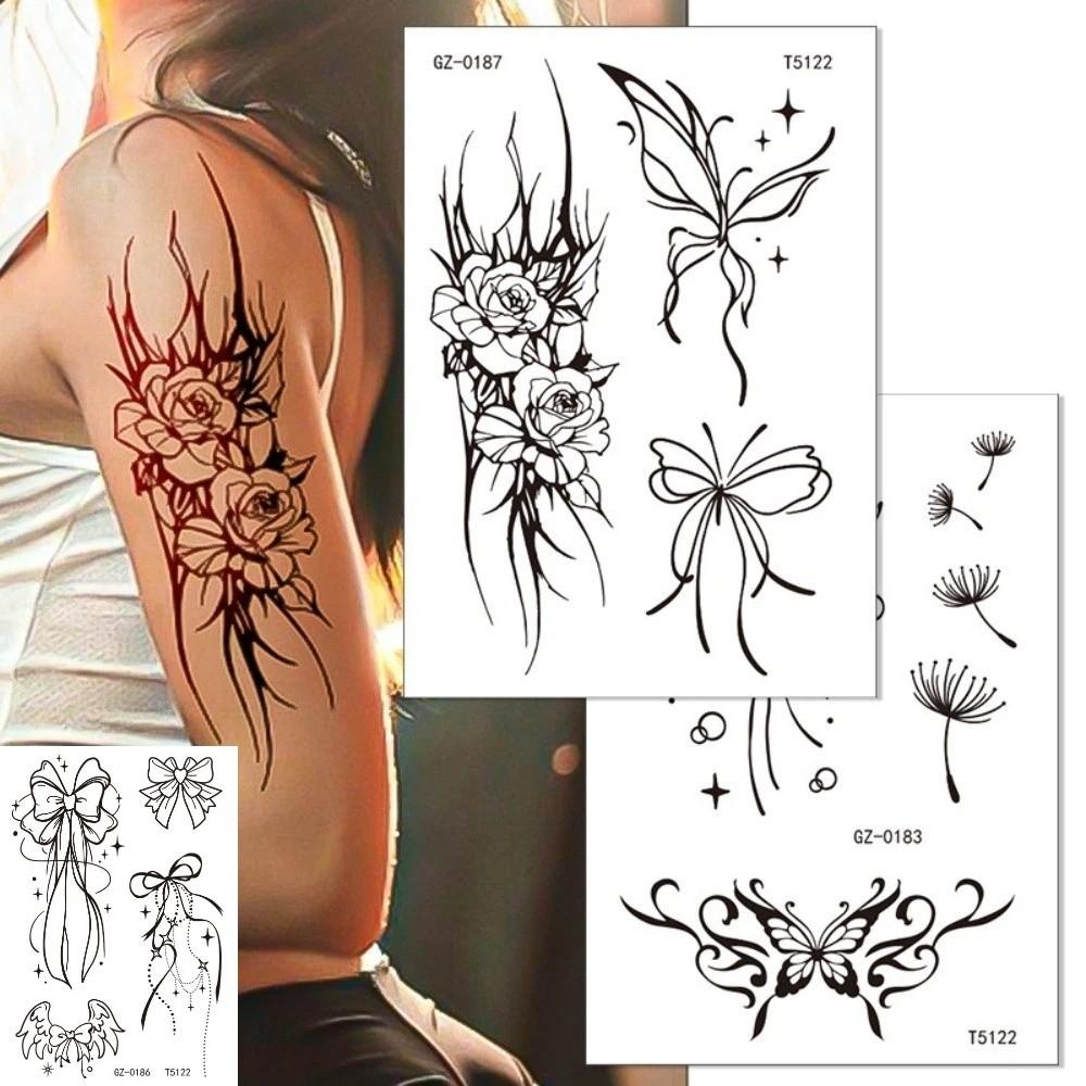 Elegant Temporary Tattoo Stickers Long-lasting Body Art Tattoo Flower Tattoo Stickers Party