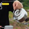 Outdoor Stainless Steel Kettle Locking Handle Camping Hung Pot Portable Coffee Pot Picnic Cooker 900Ml Teapot Kettle