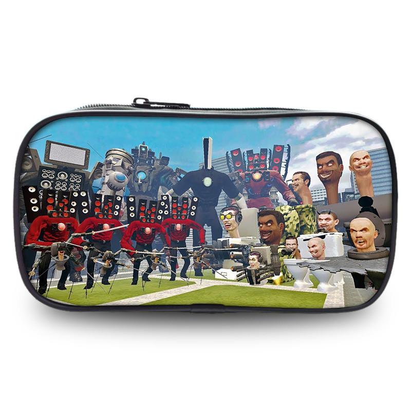 Toilet Trendy Skibidi Pencil Bag With Multiple Color Options For Boys School