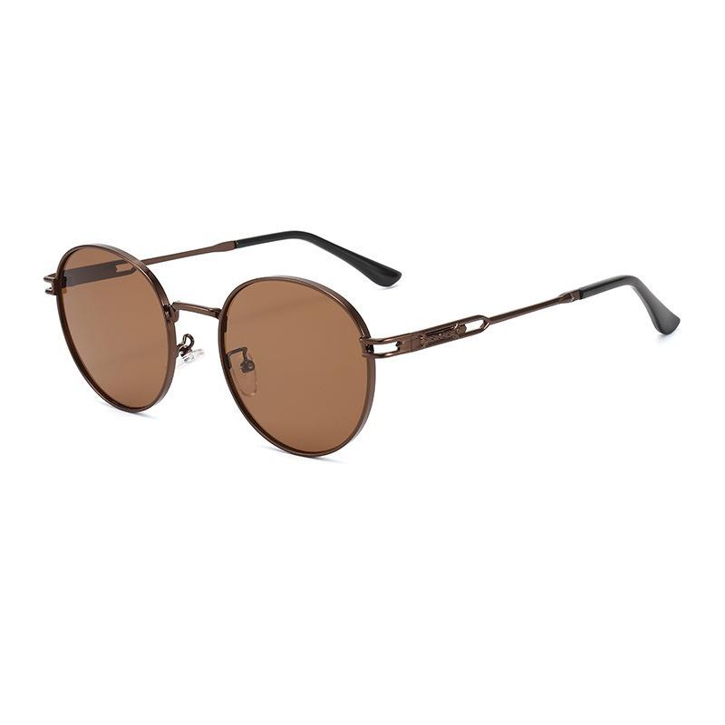 Retro Fashion Round Metal Unisex Sunglasses For Outdoor Travel