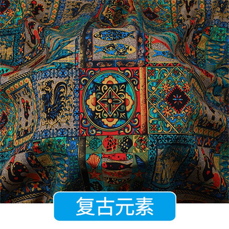 Mulberry Cotton Pajamas Fabric Artificial Cotton Silk Rayon Printing Cotton Fabric Spot Baby Summer