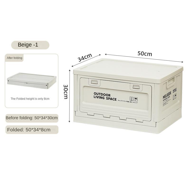 Outdoor Storage Box Camping Folding Box Camping Storage Box Car Trunk Wooden Lid Industrial Wind Storage Box