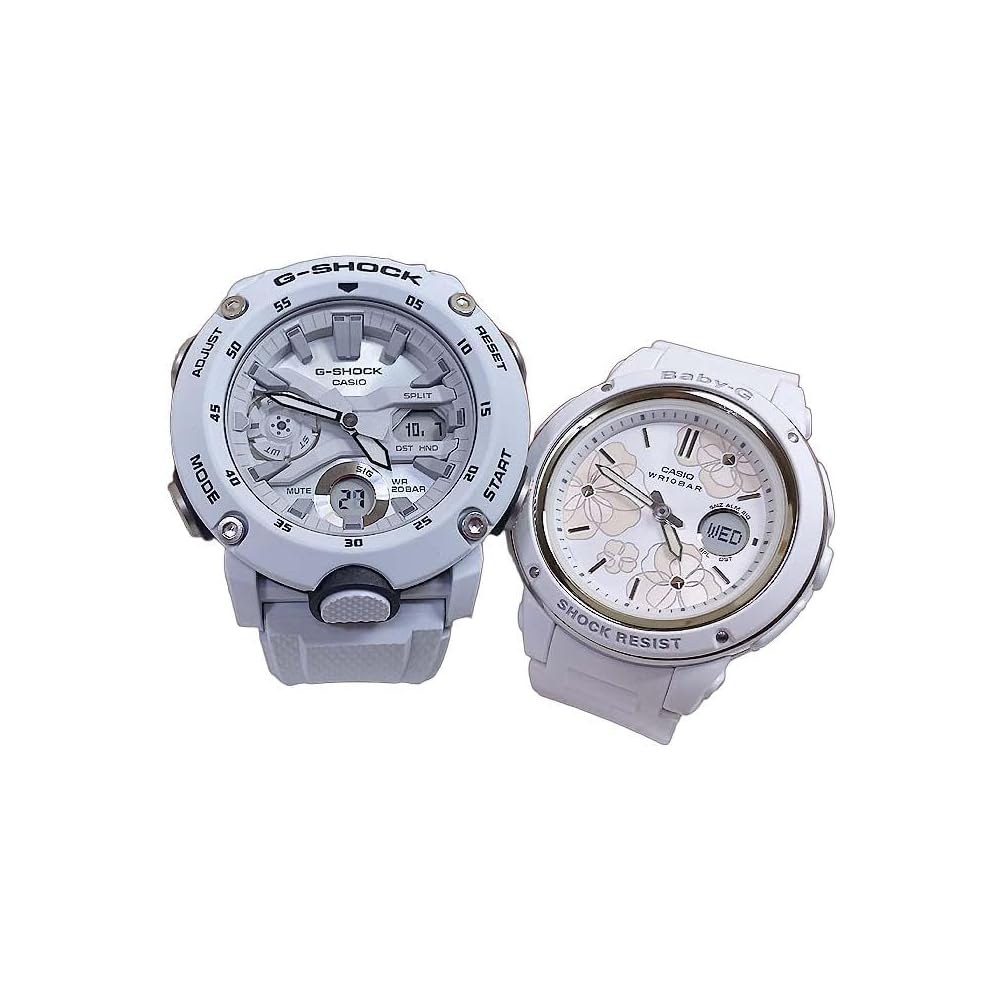 Casio G-Shock Baby-G Quartz Analog-Digital Watch Set with Pair Case GA-2000S-7AJF BGA-150FL-7AJF