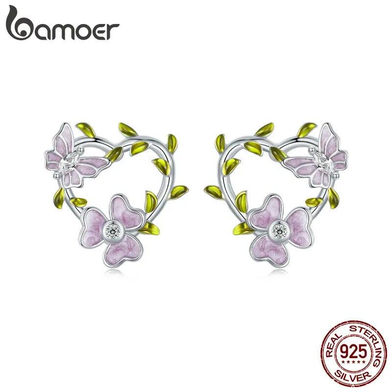 Orecchini A Farfalla In Argento Sterling Con Zirconia Cubica Viola: Regalo Ideale Per Donne E Ragazze