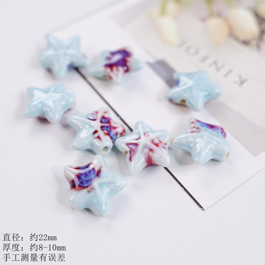 23Mm starfish loose beads ocean series, ceramic necklace bracelet beaded DIY creative handmade material accessories