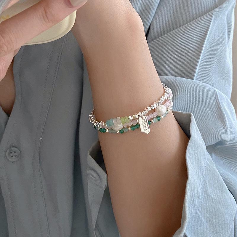 Freshwater Pearl & Green Crystal Bracelet - 2022 Design for Women