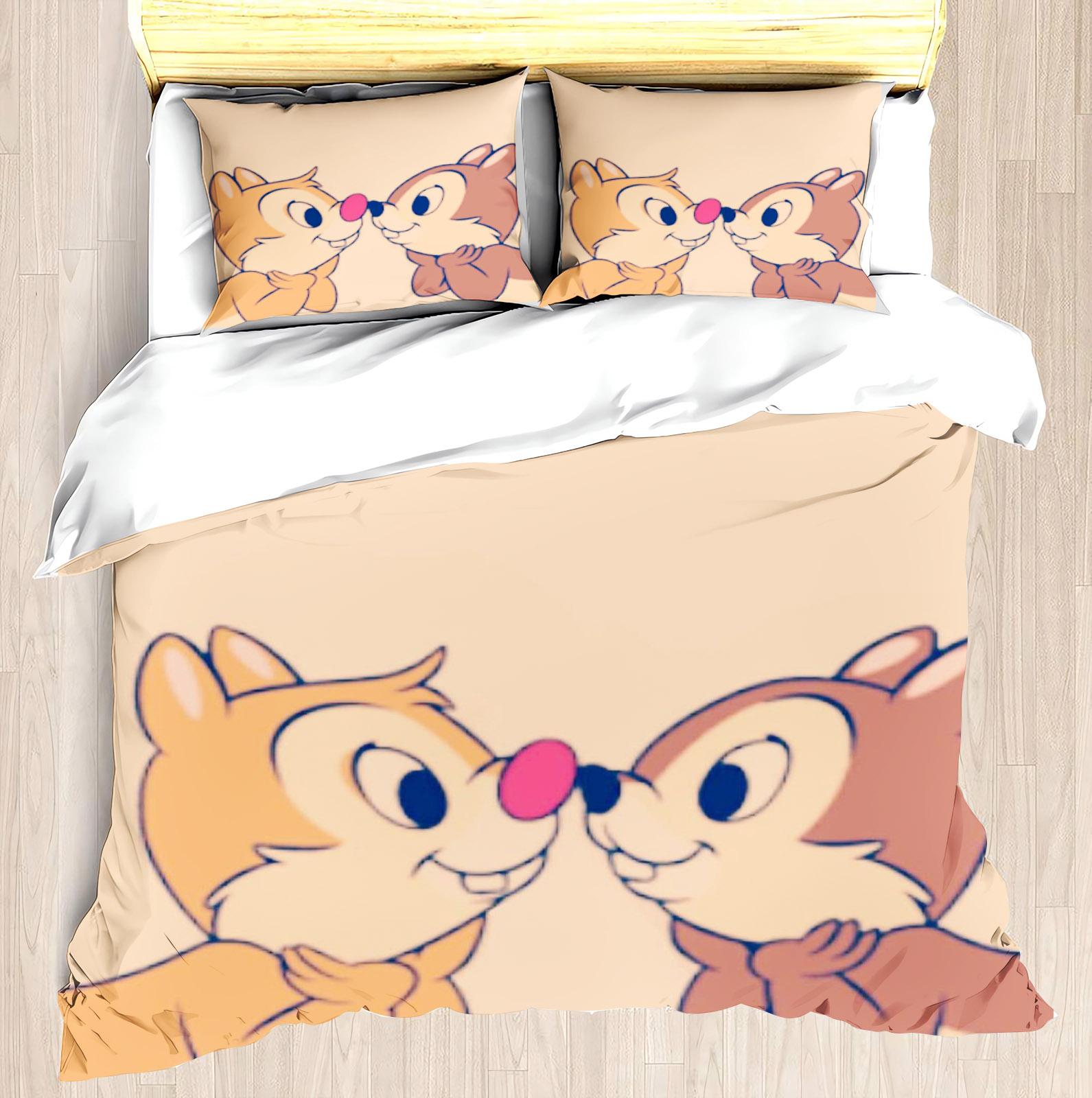 

Comforter Modern Print Chip ‘N’ Dale Bedding Sets Cute Girl 3 Piece Comforter (quilt)-EU Single(135*200cm)3pcs